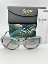 MAUI JIM Polarized Sunglasses MJ530 91 Swaying Palms Grey  Pearl White Gold