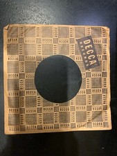 Decca Record Company Sleeve for 7" Vinyl 45 VG