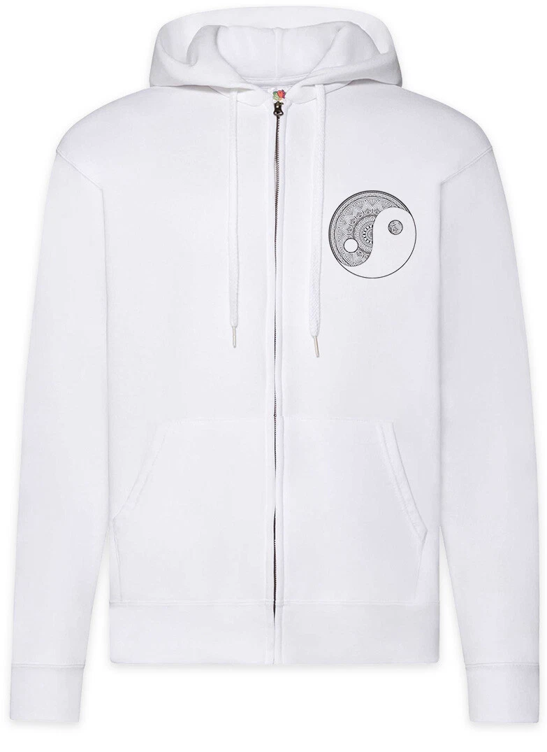 Mandala Yin Yang Zipper Hoodie Hinduism Buddhism Buddha Dharma Govinda Indien Om