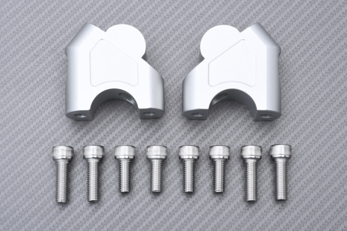 Rehausseur de guidon argent KAWASAKI KLV 1000 pour redresser le dos