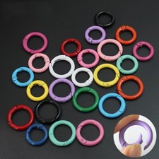 Metal Clasp Painted Colored Open Ring Spring Coil Clips For Chain/Bag Strap Belt