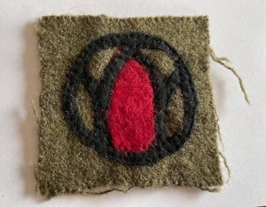 RARE ORIGINAL WW1 US ARMY 89th DIVISION ARTILLERY PATCH SEWING TRACES ONTHE EDGE