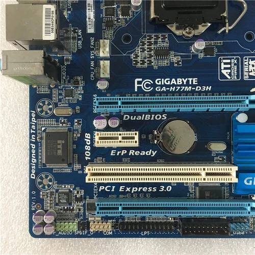 CompatibleGigabyte Motherboard GA-H77M-D3H LGA1155 Intel H77 Chipset DDR3 Memory - Picture 2 of 3