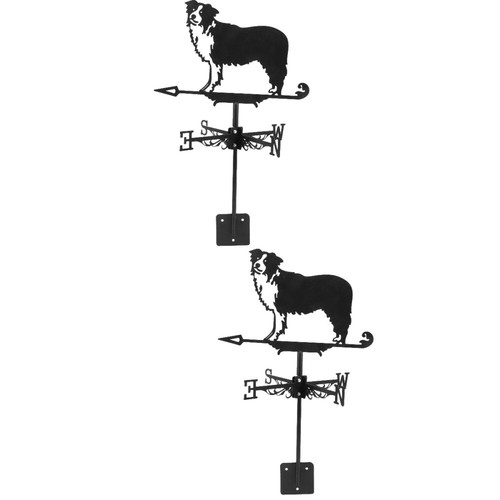 Set of 2 Wetterfahne Aus Metall Innenhofdekoration Windrichtungsanzeiger - Bild 2 von 12