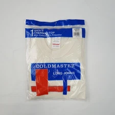 VTG Coldmaster Thermal Shirt Mens Large White Waffle Knit Long Johns Indera Mill