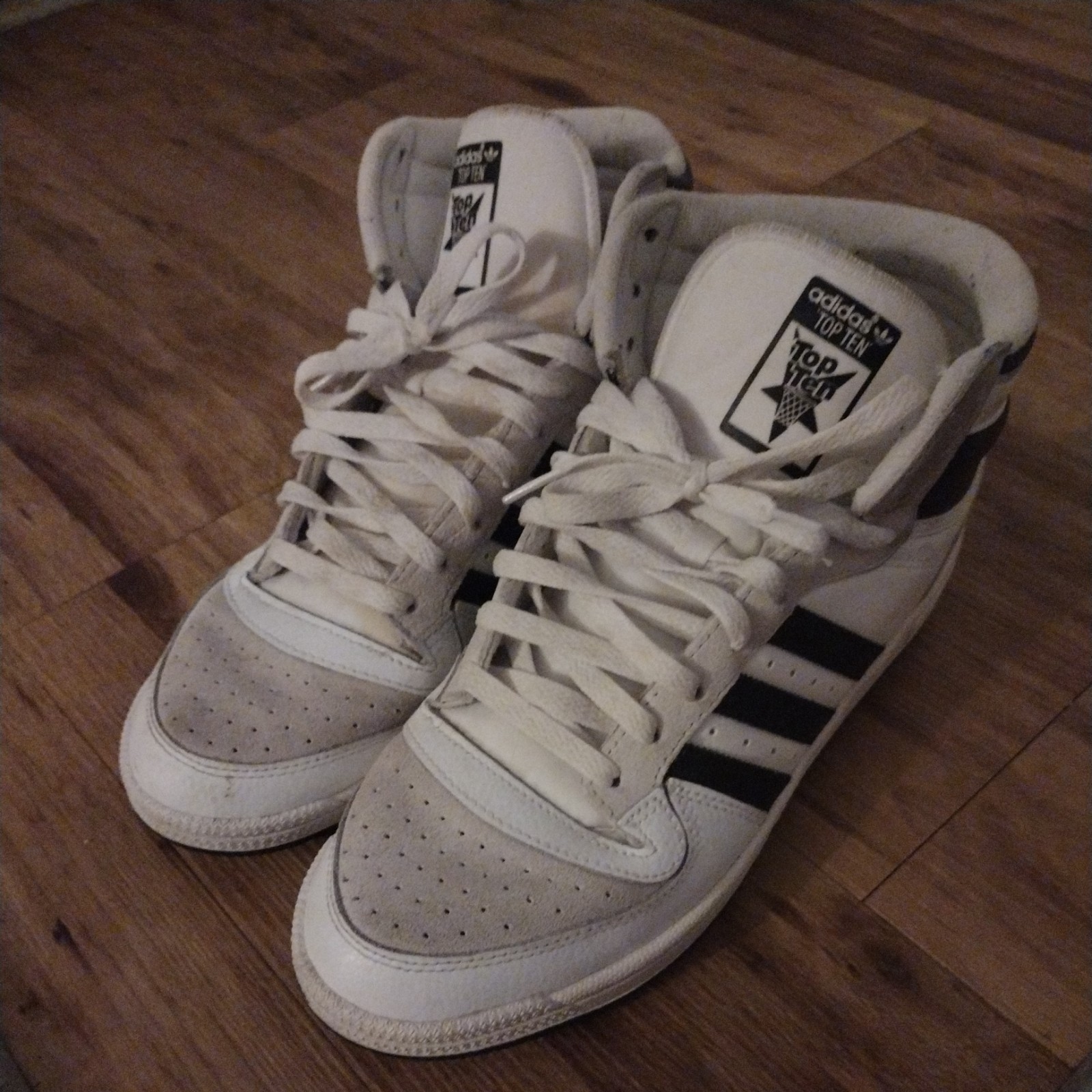 adidas Men's Shoes, Size  10 1/2, White And Black