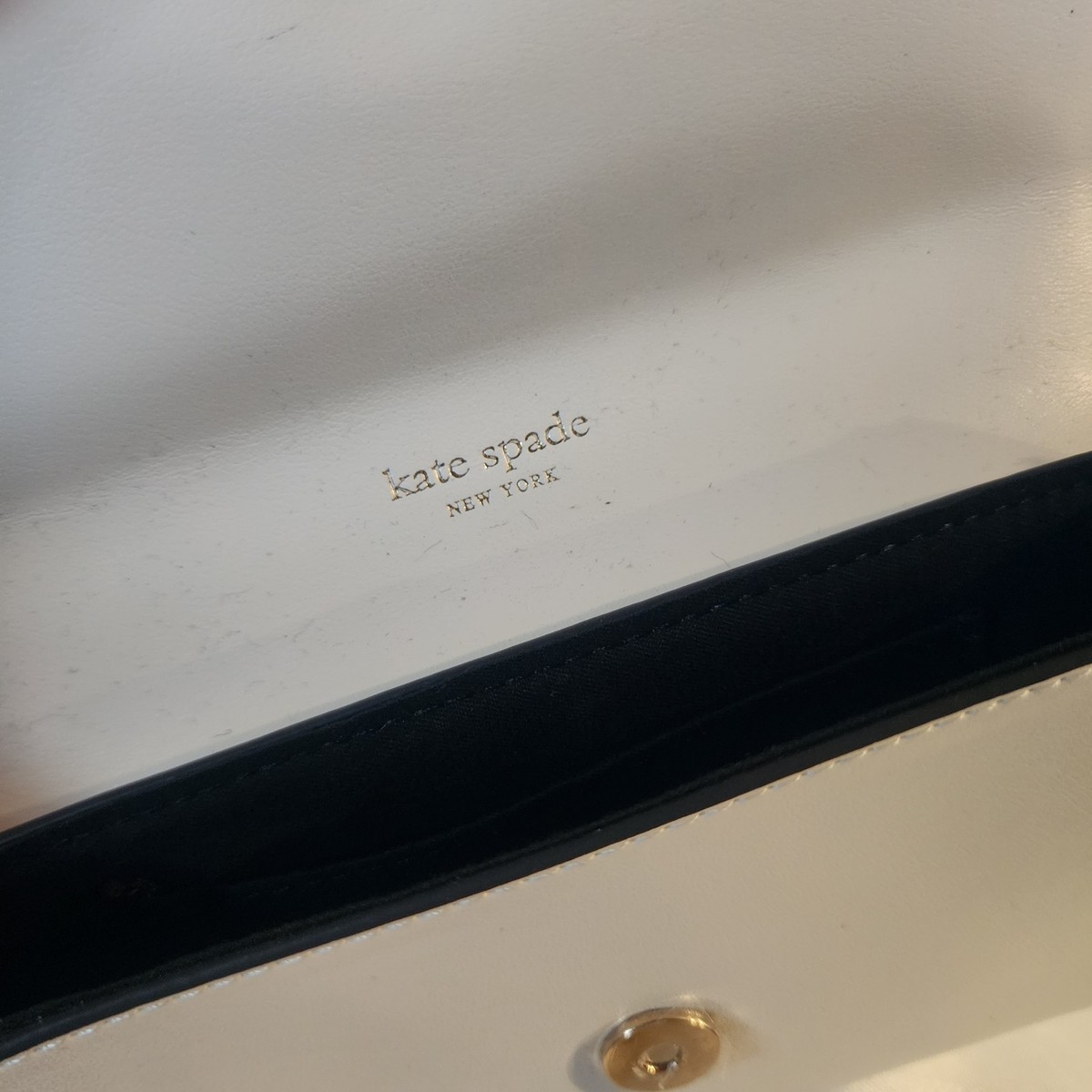 KATE SPADE Belt Phone Bag Fanny Pack Bone White w Bow L/XL 