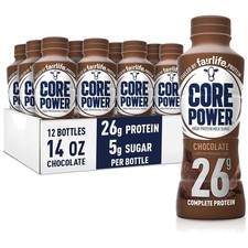 High Quality Chocolate Protein Shake, 12 Bottles, 26g Protein for Recovery