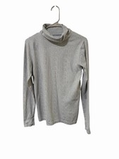 Athleta Sz M Flurry Peak UPF 50 Top Turtleneck Base Layer Gray Blouse