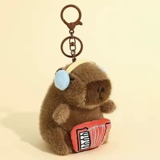 Capybara Kawaii Plush Doll Soft Keychain Backpack Charm Gift Toy Cute