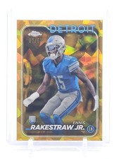 ENNIS RAKESTRAW JR 2024 TOPPS CHROME SAPPHIRE GOLD REFRACTOR ROOKIE 01/50 Q7061