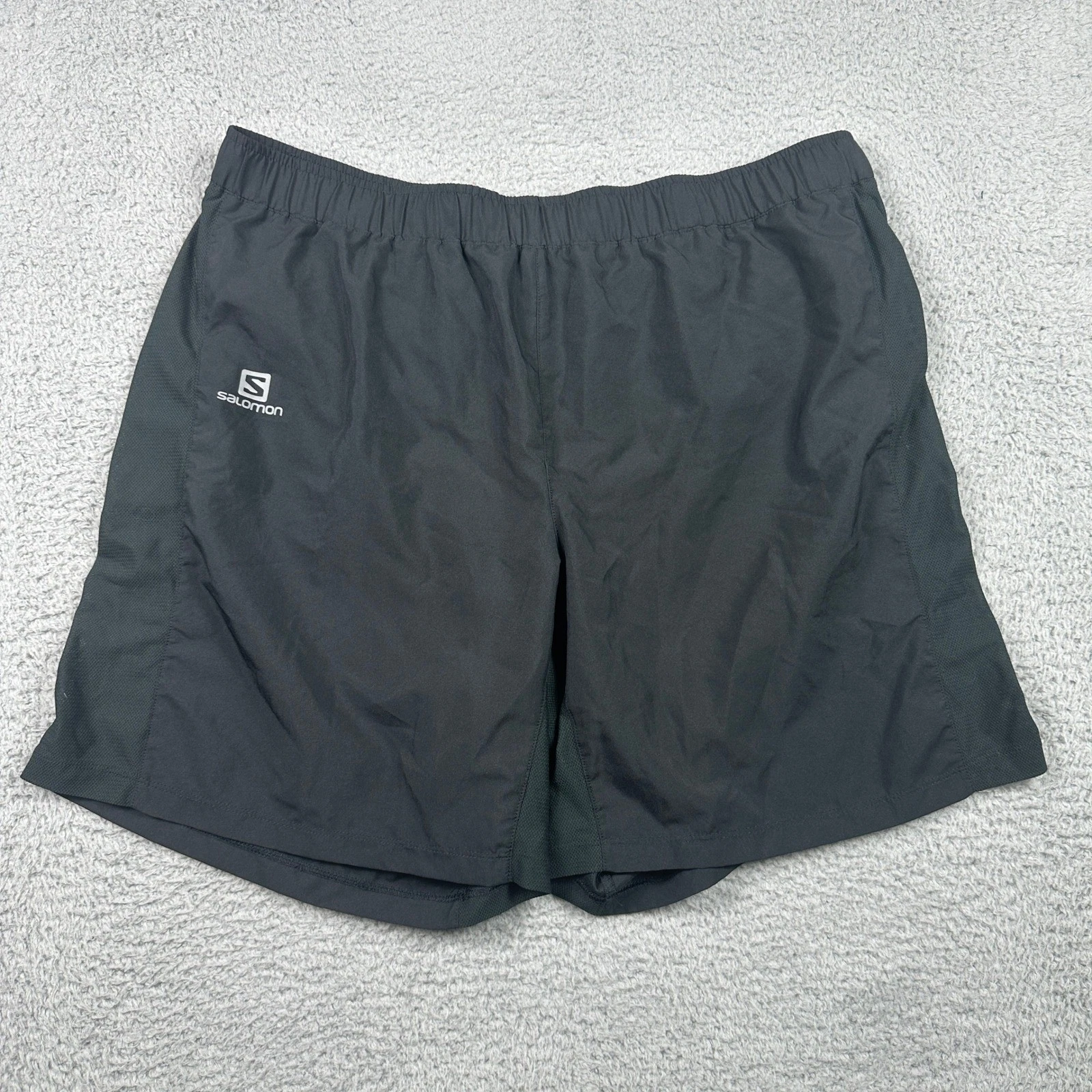 Salomon Running Shorts Mens XXL Black AdvancedSkin ActiveDry Athletic Trail 7"