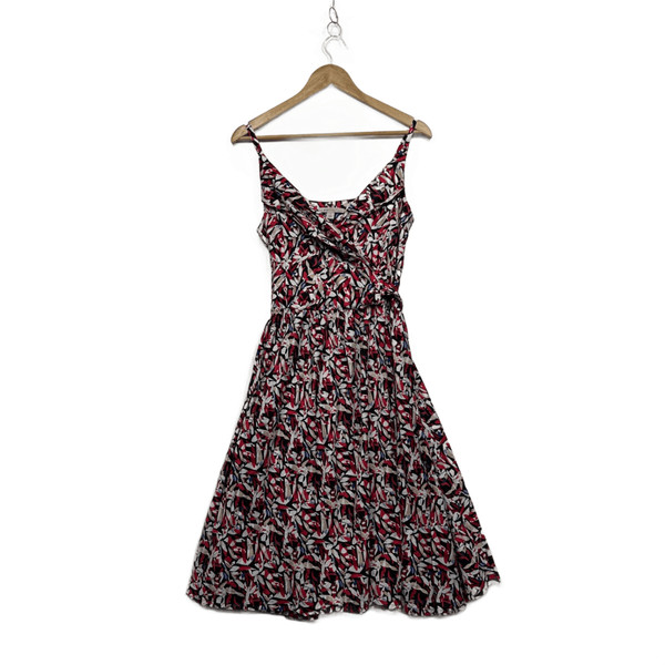 Jump Womens Multicoloured Midi Length Fit & Flare Dress Size 14