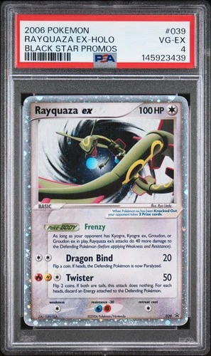 2006 POKEMON BLACK STAR PROMOS #039 RAYQUAZA EX-HOLO PSA 4