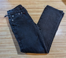True religion boys Size 8 cotton blend adjustable waist black denim Jeans
