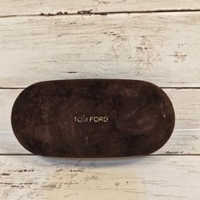 Tom Ford Brown Velvet Sunglasses Eyeglasses Hard Case Gold Logo Designer Eyewear