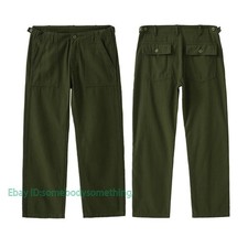 Men's Military OG-107 Fatigue Utility Pants Vintage Army HBT Olive Green Pants