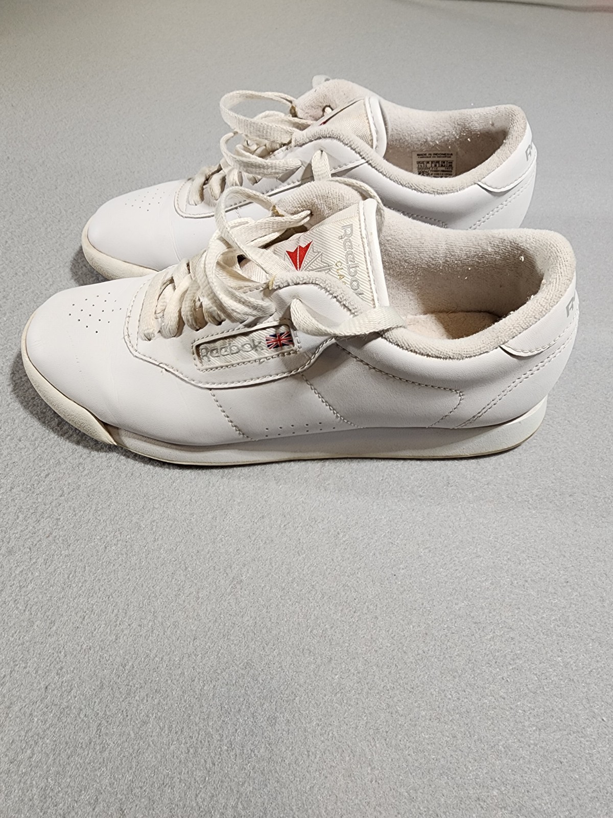 Reebok Classic Princess Shoes Womens 7.5 White Leather Retro Dance Sneakers thumbnail 2