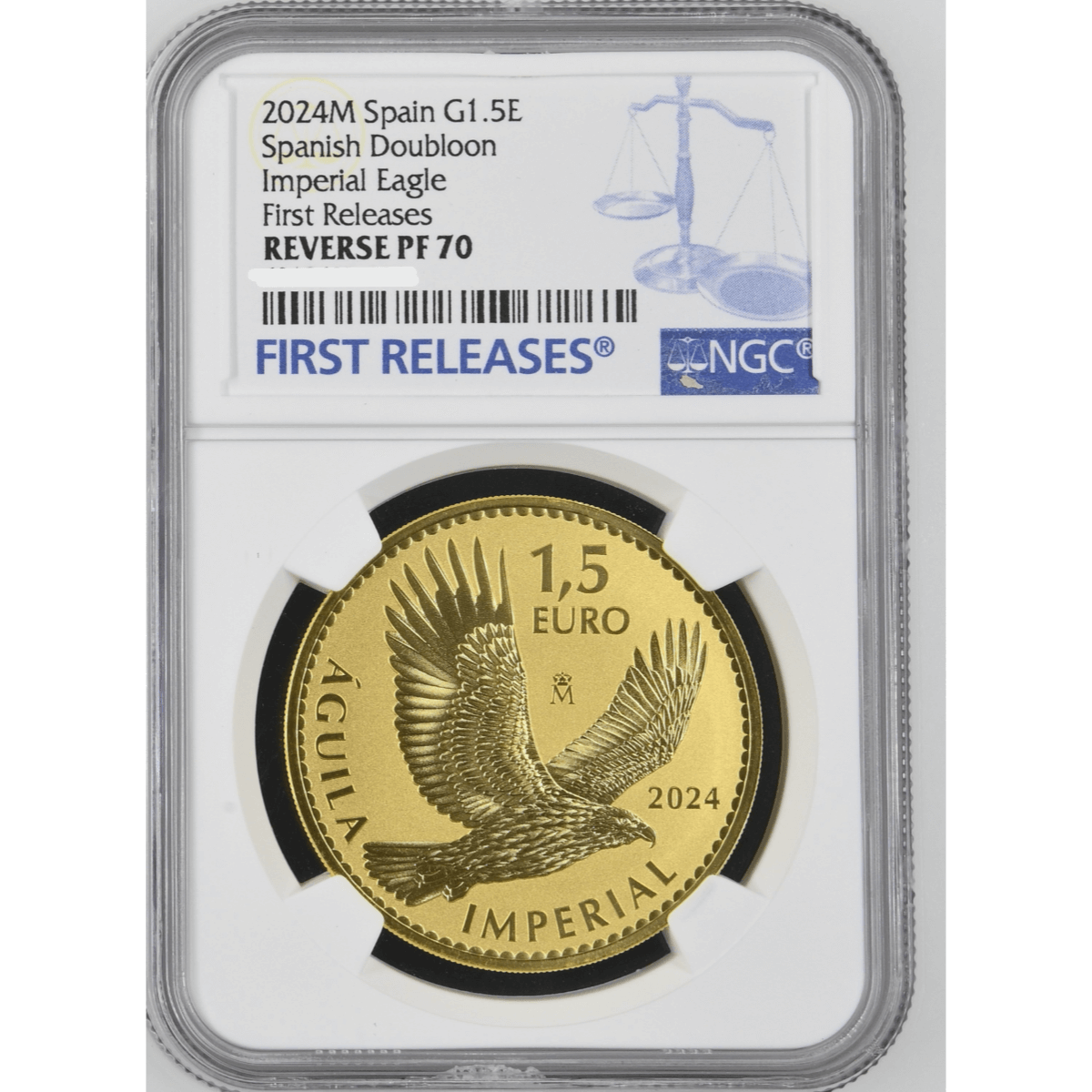 2024 Spain Spanish Imperial Eagle 1oz Gold Coin NGC Reverse PF 70 FR