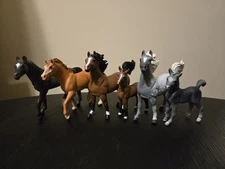 Safari Ltd Collectible Horse Figurines Vintage 1990s Lot of 6 Equestrian Figures