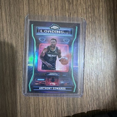 2025-26 Topps Chrome ANTHONY EDWARDS #/199 AQUA REFRACTOR Loading  Wolves LD-3