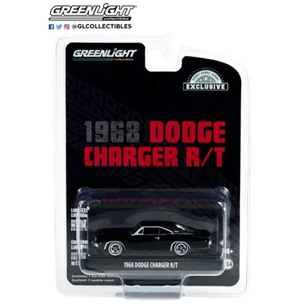 Greenlight 1/64 44724 1968  Dodge Charger R/T Black