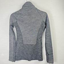 Lululemon Radiant Jacket Cotton Fleece Heathered Dark Gray Size 0 Thumb Holes