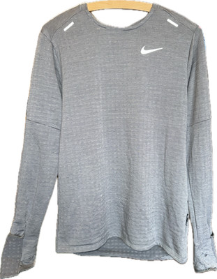 Nike Running Top Mens Medium Grey Therma Fit Element Repel Sweatshirt CU6083-068