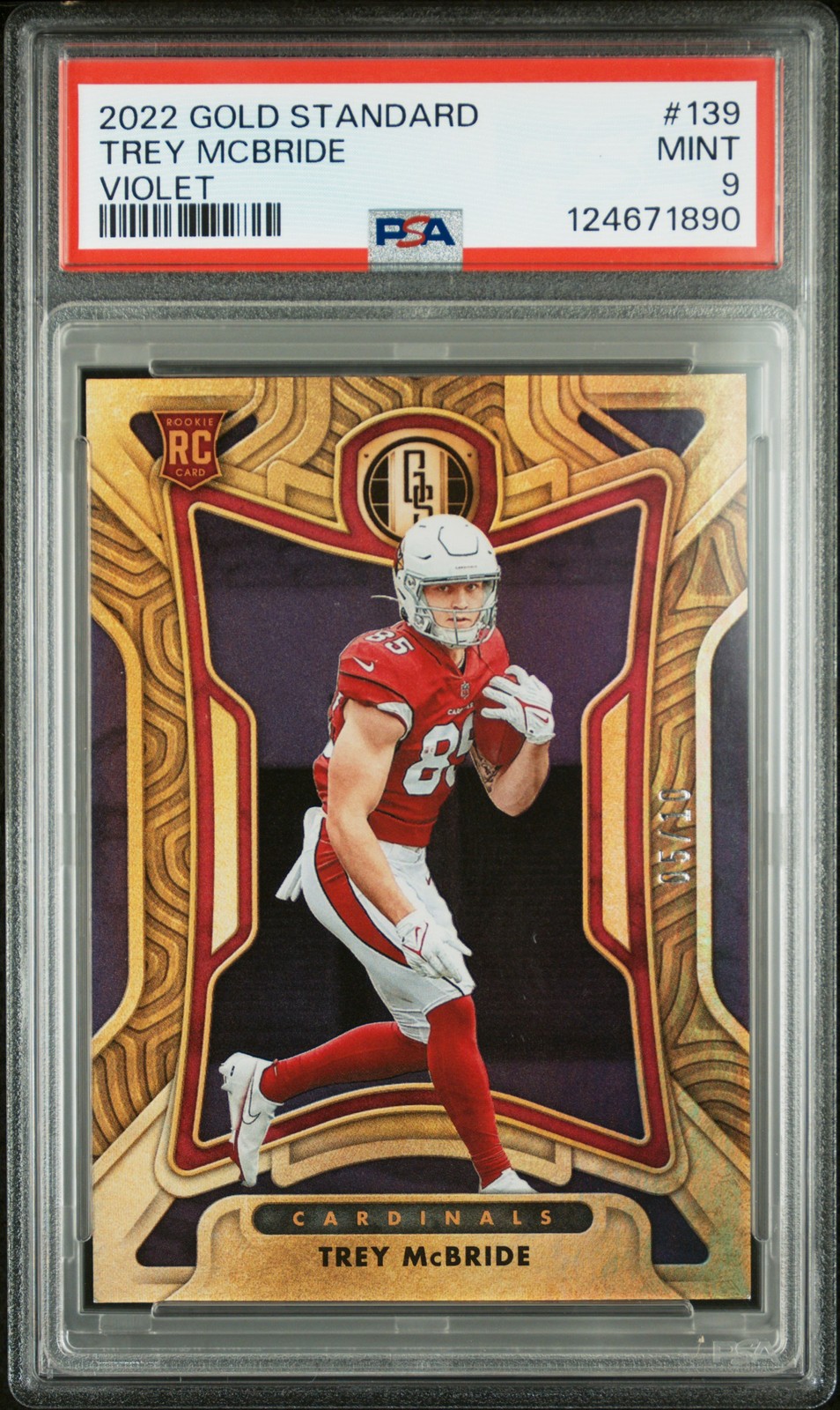 Trey McBride Panini Gold Standard #139 Violet