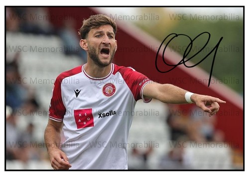 11012. Charlie Goode Signed Pictures (A4 Prints) Stevenage Brentford Wigan etc.