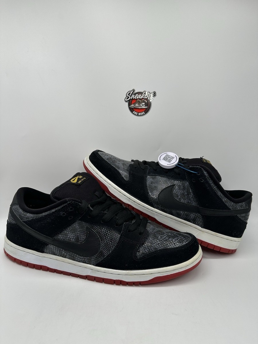 Nike Dunk SB Low Premium Prm Snake Eyes Snakeskin 313170-017 Black 