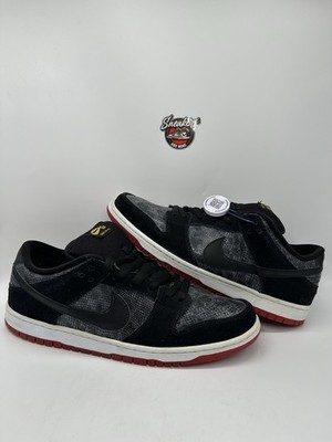 Nike Dunk SB Low Premium Prm Snake Eyes Snakeskin 313170-017 Black Men s Size 14