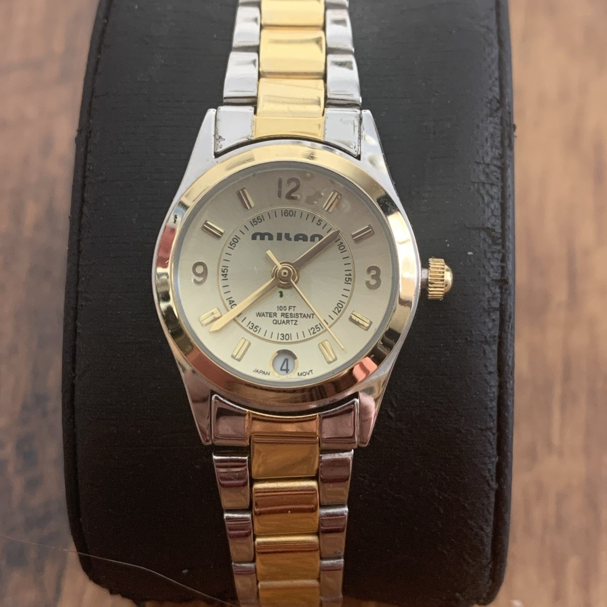 Milan ladies two tone day date watch NEW BATTERY Vintage Silver Gold Tone Date Day Dial Analogue... | Depop main image 3