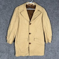 Vintage Pendleton Sir Pendleton Wool Car Coat Mens Tan Camel Pile Lined Jacket