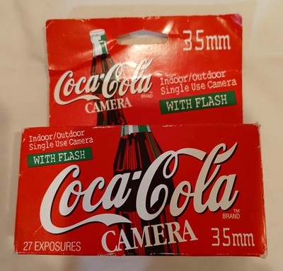 Coca Cola 35mm Single Use Film Camera W/ Flash (27 Exposures) ~ SEALED ~ VINTAGE