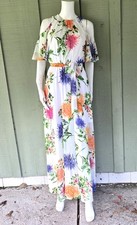 CALVIN KLEIN Floral Cold Shoulder Maxi Dress 2