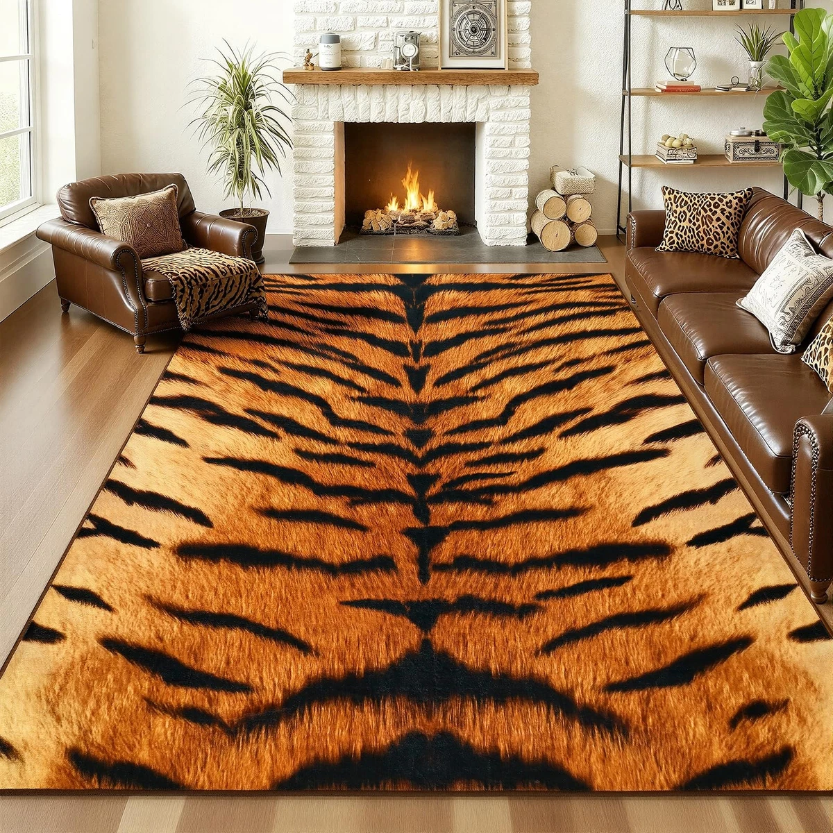 Tiger Skin Rug In Area Rugs for sale - eBay
