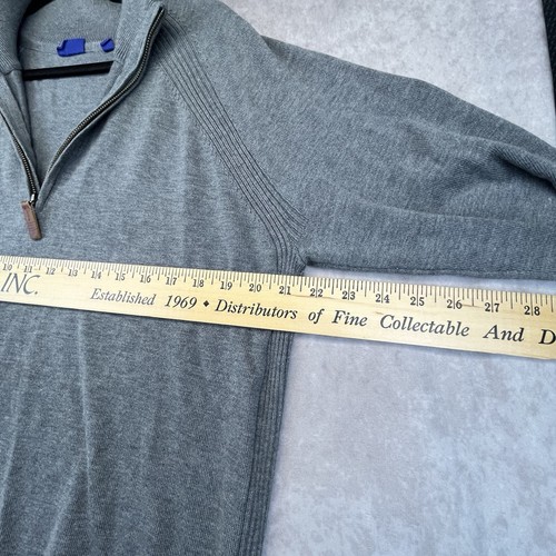 FJ Foot Joy Half Zip Sweater Mens Large Performance Mid Layer Wool Blend Golf - Picture 8 of 9