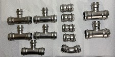 NEW Viega Stainless Steel Press Fittings Assorted Tees Couplings 45 Elbow Lot 12