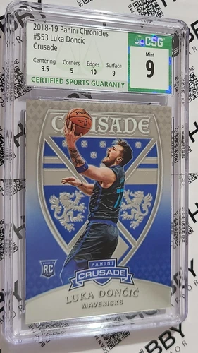 2018-19 Panini Chronicles Luka Doncic RC #553 Crusade Rookie Card Graded CSG 9