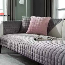 Verdicktes Flanell Sofakissen Universal Einfarbig Plüsch Rutschfest Wohnzimmer