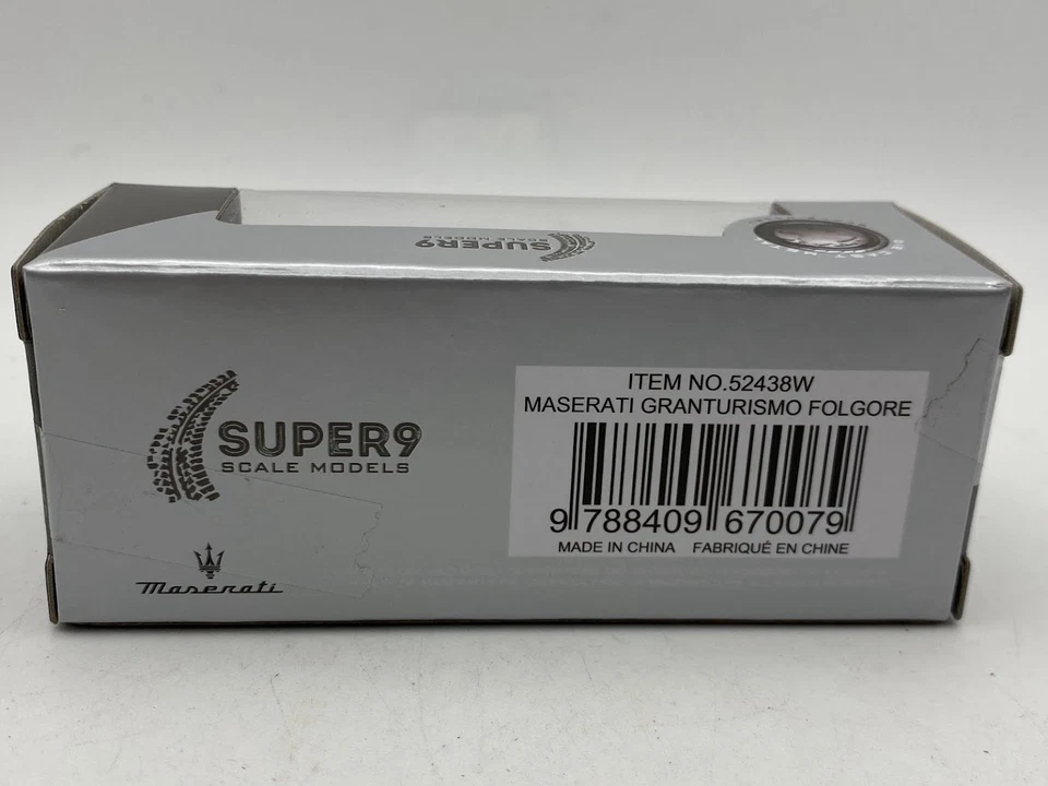 1:60 WELLY MASERATI GRANTURISMO FOLGORE grigio auto sportiva diecast metallo Ref - Immagine 4 di 4
