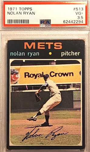 1971 TOPPS #513 NOLAN RYAN PSA 3.5 VG+ HOF