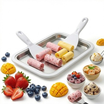 Instant Ice Cream Maker, Rolled Ice Cream Maker, Soft Serve Ice Cream Maker  ...