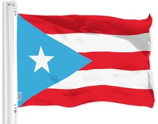G128 Puerto Rico Light Blue Puerto Rican PR Flag 2x3 Ft Printed 150D Polyester
