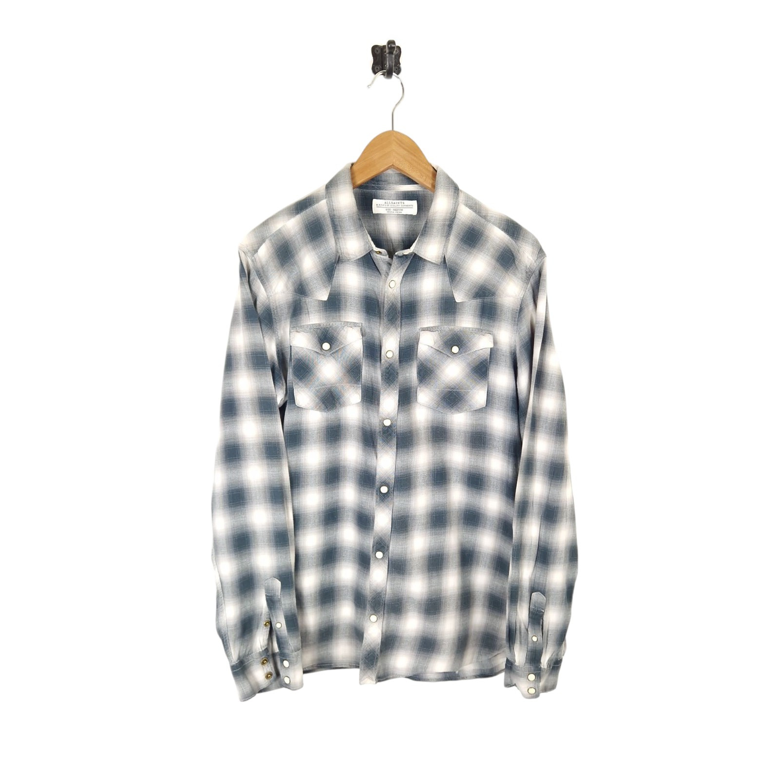 Mens All Saints 'Kearne' Shirt Long Sleeve Medium