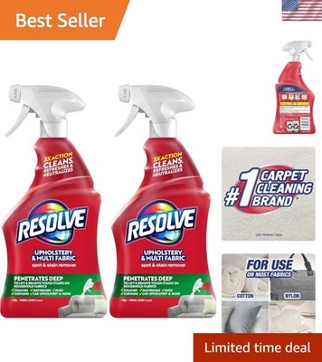 Concentrated Multi-Fabric Cleaner 22 Fl Oz - Stain Remover Pack of 2, Unscented