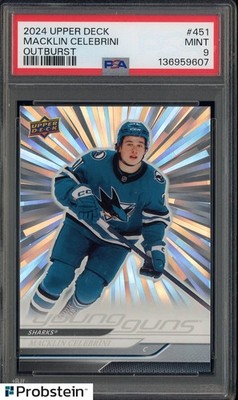 2024 Upper Deck Young Guns Outburst #451 Macklin Celebrini RC Rookie