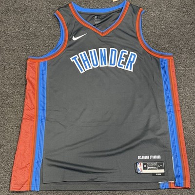 Nike Oklahoma OKC Thunder City Edition Blank Swingman Jersey Men's XXL 56 RARE