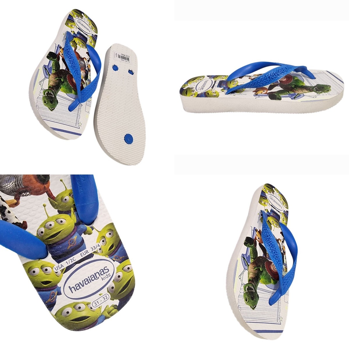 Havaianas Toy Story Kid's Flip Flops Size UK 13 EU 33/34 BR 31
